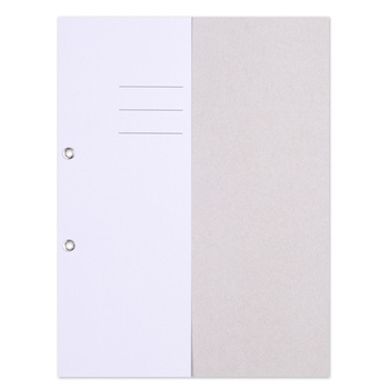 Skoroszyt OFFICE PRODUCTS Budget, karton, z oczkiem, nadruk, 1/2, A4, 250gsm, biały