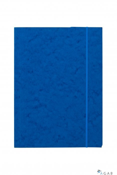 Teczka z gumką prostą DOTTS A4 preszpan niebieska 390g