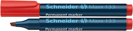 Marker permanentny SCHNEIDER Maxx 133, ścięty, 1-4mm, czerwony