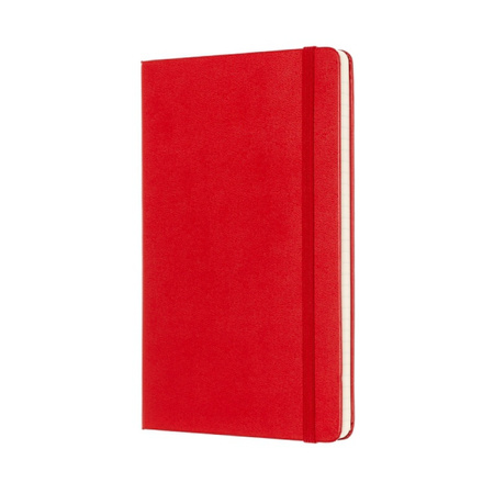Notes MOLESKINE Classic L (13x21cm) w kratkę, twarda oprawa, 240 stron, czerwony