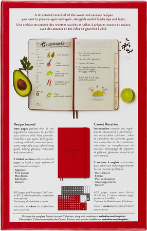 Notes MOLESKINE Passion Journal Recipe, 400 stron, czerwony