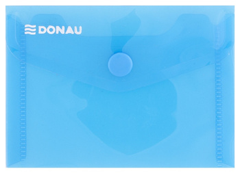Teczka kopertowa DONAU zatrzask, PP, A7, 180mikr., niebieska