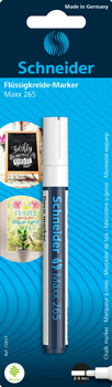 Marker kredowy SCHNEIDER Maxx 265 Deco, okrągły, 2-3mm, biały, zawieszka