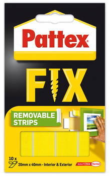 Paski montażowe usuwalne PATTEX FIX, 10*40mm x 20mm