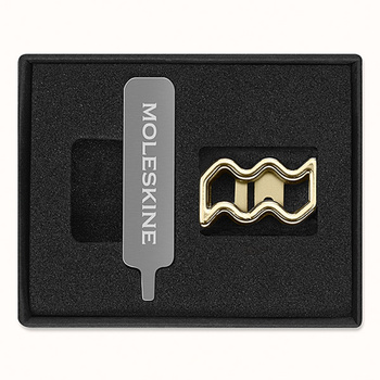 Przypinka MOLESKINE, wodnik, złota