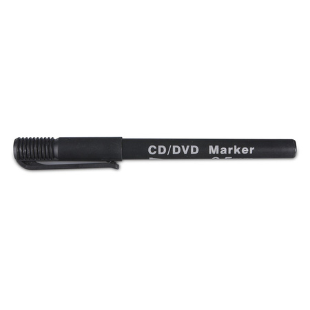 Marker do płyt CD/DVD DONAU, 0, 3-0,4mm, zawieszka, czarny