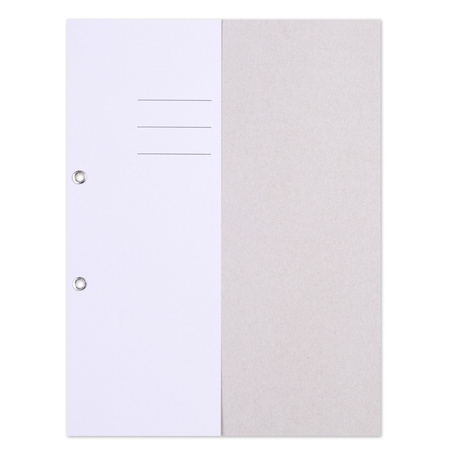 Skoroszyt OFFICE PRODUCTS Budget, karton, z oczkiem, nadruk, 1/2, A4, 250gsm, biały
