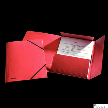 Teczka kartonowa z gumkami ESSELTE czerwona 26593