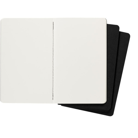 Zestaw 3 Zeszytów MOLESKINE Cahier Journals L (13x21cm) gładki, 80 stron, czarny