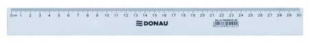 Linijka DONAU, 30cm, transparentna