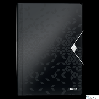Teczka z 6 przegródkami PP Leitz WOW, czarna 45890095 -a