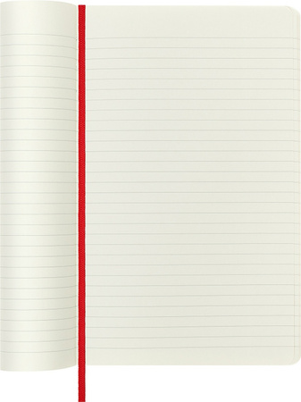 Notes MOLESKINE Classic L, 13x21cm, w linie, miękka oprawa, 192 strony, czerwony