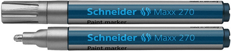Marker olejowy SCHNEIDER Maxx 270, okrągły, 1-3mm, srebrny