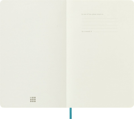 Notes MOLESKINE L (13x21 cm) gładki, miękka oprawa, reef blue, 192 strony, niebieski