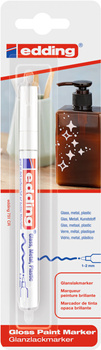 Marker olejowy połyskujący e-751 EDDING, 1-2mm, blister, biały