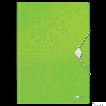 Teczka z gumką PP Leitz WOW, 15 mm, zielona 45990054 (X)
