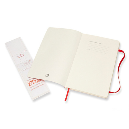 Notes MOLESKINE Classic L, 13x21cm, w linie, miękka oprawa, 192 strony, czerwony