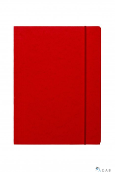 Teczka z gumką prostą DOTTS A4 preszpan czerwona 390g