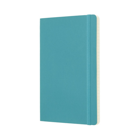 Notes MOLESKINE L (13x21 cm) w linie, miękka oprawa, reef blue, 192 strony, niebieski