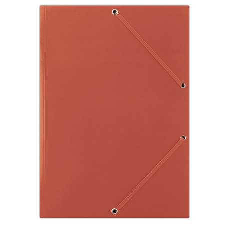 Teczka z gumką DONAU, karton, A4, 400gsm, 3-skrz., czerwona