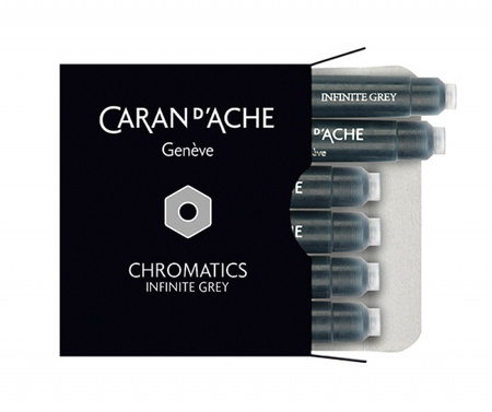 Naboje CARAN D'ACHE Chromatics Infinite Gray, 6szt., szare