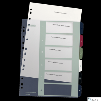 Przekładki plast. do nadruku tekstu na kartę, Leitz Style, 1-6 12360000 (X)