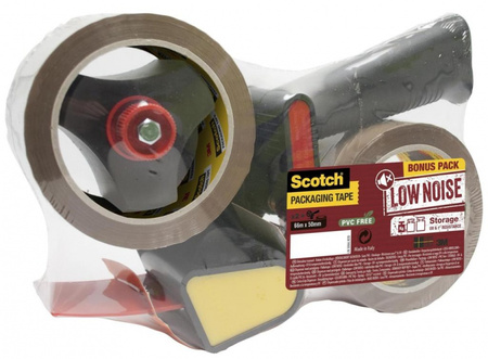 Zestaw taśmy pakowej SCOTCH® (309 BUFF), akrylowa, 2 szt., brązowa, podajnik GRATIS
