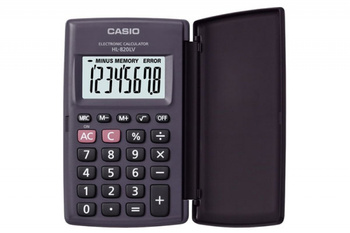 Kalkulator kieszonkowy CASIO HL-820LV-B BK, 8-cyfrowy, 127x104mm, czarny, box