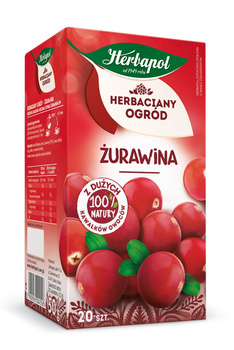 Herbata HERBAPOL Herbaciany Ogród, 20 torebek, żurawina