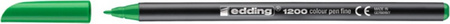 Pisak z cienką końcówką e-1200 EDDING, 1 mm, zielony neonowy