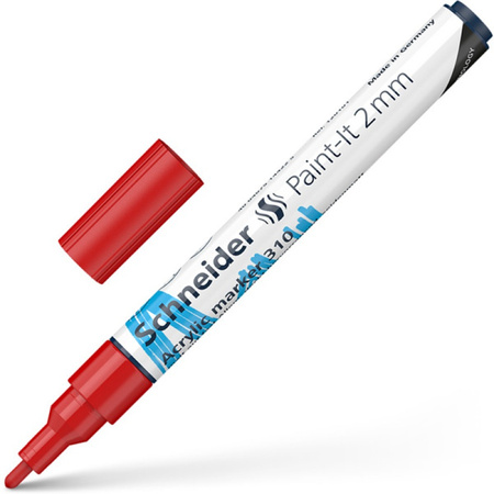 Marker akrylowy SCHNEIDER Paint-It 310, 2 mm, czerwony