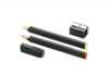 Zestaw 2 ołówków/zakreślaczy MOLESKINE wykonany z drzewa lipowego z temperówką, pomarańczowy/żółty