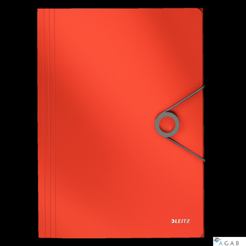 Teczka z gumką PP LEITZ SOLID A4 jasnoczerwona 45631020 (X)