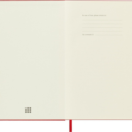 Notes MOLESKINE Classic L (13x21cm) w linie, twarda oprawa, 240 stron, czerwony