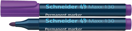 Marker permanentny SCHNEIDER Maxx 130, okrągły, 1-3mm, fioletowy