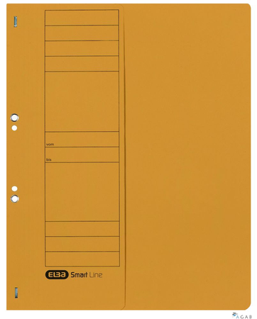 Skoroszyt kartonowy ELBA 1/2 A4, oczkowy, żółty, 100551878