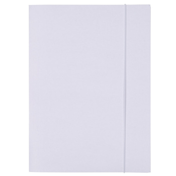 Teczka z gumką OFFICE PRODUCTS Budget Pro, karton, biała wewn., A4, 250gsm, 3-skrz., biała