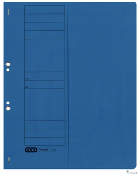 Skoroszyt kartonowy ELBA 1/2 A4, oczkowy, niebieski, 100551876