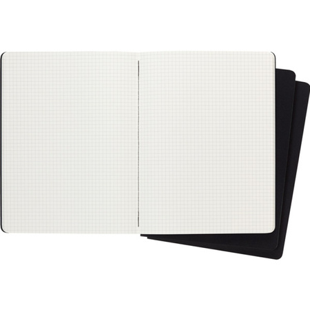 Zestaw 3 Zeszytów MOLESKINE Cahier Journals XL (19x25cm) w kratkę, 120 stron, czarny