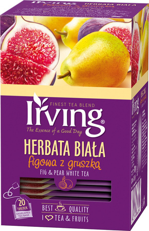 Herbata IRVING, biała, figa z gruszką, 20 kopert