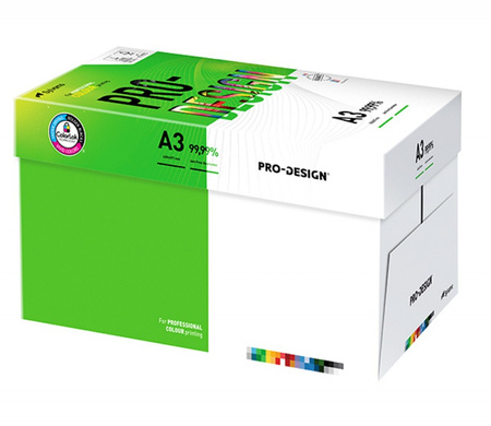 Papier ksero PRO-DESIGN FSC, satynowany, klasa A++, A3, 168CIE, 200gsm, 250 ark.