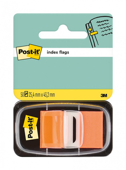Zakładki indeksujące POST-IT® (680-4), PP, 25,4x43,2mm, 50 kart., pomarańczowe