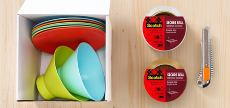 Taśma pakowa SCOTCH Secure Seal, 50mm, 50m, brązowa