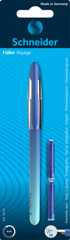 Pióro wieczne SCHNEIDER Voyage M + 2 cartridge, blister, mix kolorów