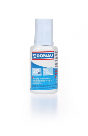 Korektor w płynie DONAU z pędzelkiem, 20ml, zawieszka