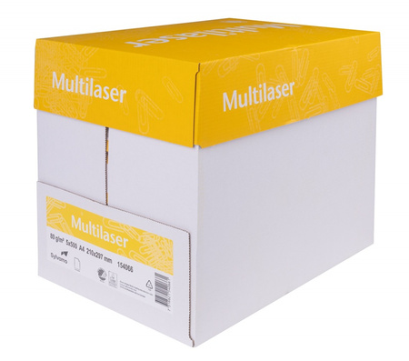 Papier ksero MULTILASER, A4, klasa C, 80gsm, 500ark.