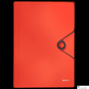 Teczka z 6 przegródkami PP Leitz Solid, jasnoczerwona 45791020