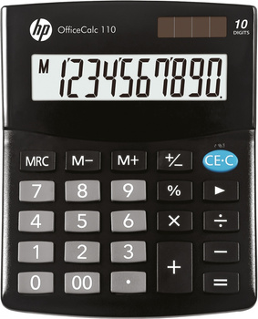 Kalkulator biurowy HP-OC 110/INT BX, 10-cyfr. wyświetlacz, 125x101x33mm, czarny