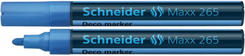 Marker kredowy SCHNEIDER Maxx 265 Deco, okrągły, 2-3mm, zawieszka, jasnoniebieski