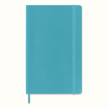 Notes MOLESKINE L (13x21 cm) gładki, miękka oprawa, reef blue, 192 strony, niebieski